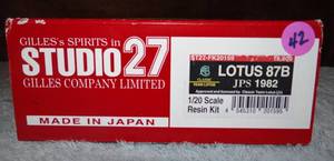 lot 42 image: STUDIO 27 LOTUS 87B JPS1982 MODEL KIT - $$$