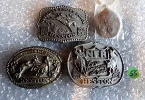 lot 55 image: LOT OF LARGE WESTERN STYLE BELT BUCKLES