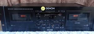 lot 62 image: Vintage Denon DN770R Dual Cassette Player  Recorder - POWERS ONBUTTONS OPERABLE