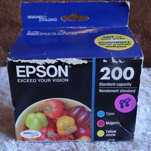 lot 88 image: Genuine Epson 200 Cyan Yellow Magenta Color Ink Cartridges, T200520 3Pack - NIB