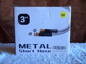 lot 94 image: Leader Hose  Cesan  Stainless Steel Braided  36 Inch