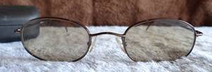 lot 218 image: GIORGIO ARMANI WIRE FRAMED DESIGNER GLASSES