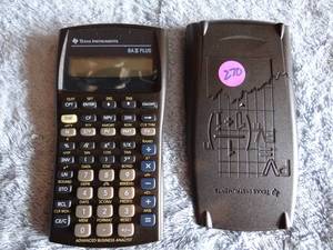 lot 270 image: Texas Instruments BA II Plus BA2 Financial Business Calculator & Lid