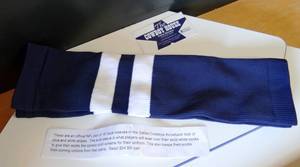 lot 5 image: ORIGINAL & OFFICIAL DALLAS COWBOYS SOCK SLEEVES - 1 PR 15