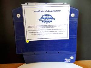 lot 14 image: ORIGINAL TEXAS STADIUM SEAT (2009) wCOA FROM WHEN THE STADIUM WAS DEMOLISHED IN DALLAS