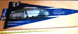lot 18 image: DALLAS COWBOYS STADIUM INAUGURAL SOUVENIR PENNANT - 2009 W TAGS