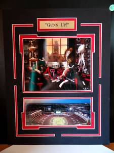 lot 35 image: TEXAS TECH GUNS UP UNIQUE MATTED PHOTO DISPLAY READY TO FRAME - MEASURES 14 X 18