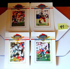 lot 41 image: 1993 Topps Stadium Club Master Photo Jumbo 5X7 Cards - BARRY FOSTER, REGGIE COBB, CORTEZ KENNEDY, & KEN NORTON