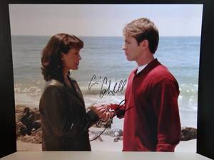 lot 50 image: AUTHENTIC AUTOGRAPHS - Power Rangers Time Force- Erin Cahill (Jen the Pink Ranger) & Jason Faunt (Wes the Red Ranger) signed 8x10 Photo