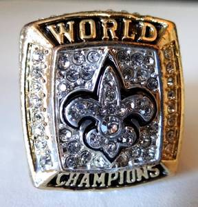 lot 56 image: 2009 SAINTS DREW BREES World CHAMPIONSHIP NICE RING SIZE 13.5