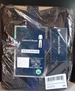 lot 66 image: ASHFORD & BROOKS MENS SLEEPWARE GIFT PACKAGE - SIZE 2XL (2 PCS) - NEW W TAGS