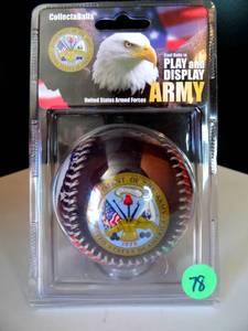lot 78 image: UNITED STATES ARMY - COLLECTaBALLS COLORFUL BASEBALL DISPLAY