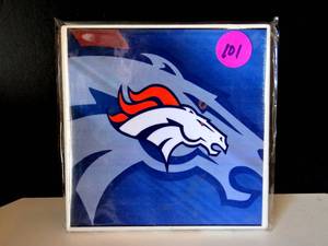 lot 101 image: DENVER BRONCOS - CERAMIC & CORK COASTER - NIP