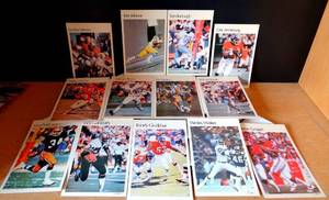 lot 117 image: ASSORTMENT OF NFL MINI POSTER CARDS  MEASURE 5 12 X 812 - 13 TOTAL STAR CARDS