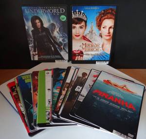 lot 124 image: RARE FIND - BLOCKBUSTER DVD DISPLAYS ( ASSORTED COLLECTION OF 50 TITLES)