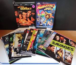 lot 128 image: RARE FIND - BLOCKBUSTER DVD DISPLAYS ( ASSORTED COLLECTION OF 50 TITLES)