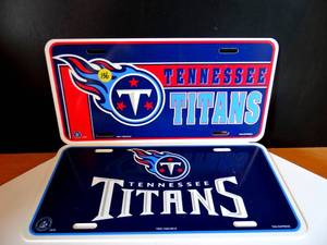 lot 136 image: TENNESSEE TITANS NFL LICENSED - LICENSE PLATE X 2