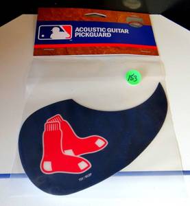 lot 153 image: BOSTON RED SOX - OFFICIAL MLB LICENSED GUITAR PICKGUARD