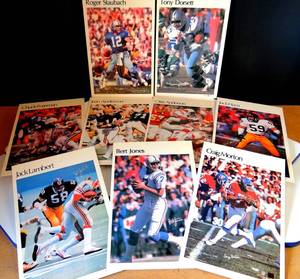 lot 175 image: ASSORTMENT OF NFL MINI POSTER CARDS  MEASURE 5 12 X 8 - 9 TOTAL STAR CARDS