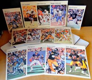 lot 178 image: ASSORTMENT OF NFL MINI POSTER CARDS MEASURE 5 12 X 8 - 13 TOTAL STAR CARDS