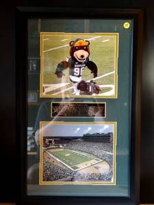 lot 193 image: BAYLOR UNIVERSITY - BEAUTIFUL MATTED & CUSTOM FRAMED WALL DISPLAY - MEASURES 16 X 25 12