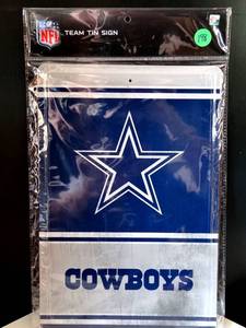 lot 198 image: DALLAS COWBOYS NFL LICENSED TIN WALL SIGN - NIP