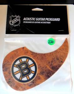 lot 230 image: BOSTON BRUINS - NHL OFFICIAL LICENSED GUITAR PICKGUARD - NIP