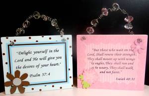 lot 276 image: LOT OF 2 WOODEN INSPIRATIONAL WALL HANGERS WITH BOXES