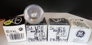 lot 282 image: GE FXL 410 Watt 82V Projection Lamp General Electric Quartzline X 4