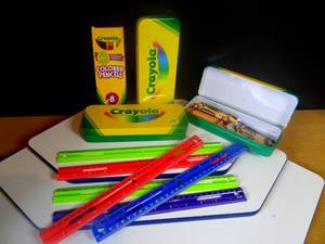 lot 285 image: CHILDRENS SCHOOL SUPPLIES AS SHOWN