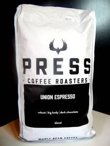 lot 294 image: PRESS COFFEE - UNION ESPRESSO BLEND - ONE KILO - RETAIL $59.99