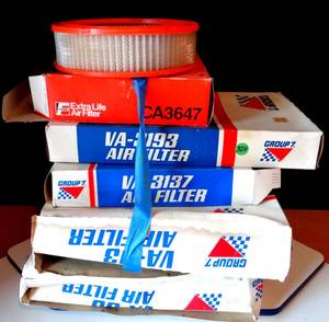 lot 324 image: ANOTHER LOT OF OLD ORIGINAL STOCK AIR FILTERS