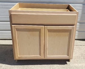lot 2 image: Raised Panel Base Cabinet - 36L x 34.5H x 24W