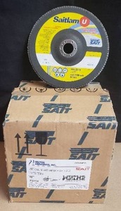 lot 33 image: Lot of 10 United Abrasives SAIT 73714 7x78 Saitlam U Winner Plus Zirconium Flap Discs