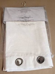 lot 51 image: Set of Two Exclusive Home Tweed Blackout Grommet Curtains - 52x84