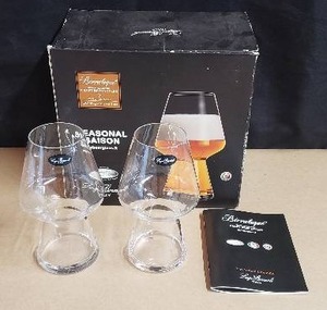 lot 62 image: Pair of Luigi Bormioli Birrateque Design Craft Beer Glasses