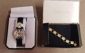 lot 170 image: Disney Watch and Sarah Coventry Gold Tone Bracelet