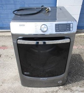 lot 17 image: MAGTAG- Commercial Technology, Metallic-240-V, 8.8-CUFT.  Front Load Dryer, Model #MED8630HC1 , About 27 x 30 x 38-H