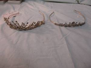 lot 71 image: 2-Tiaras For Wedding Prom, Quinceaera, Party, Costume, For Fun,  By Edward E Berger Bridal Millinery