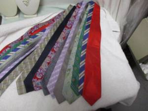 lot 92 image: 10-Name Brands Ties, Most Silk  And Some Hand Made