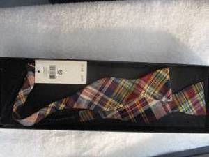 lot 93 image: NEW-POLO RALPH LAUREN, PLAID BOWTIE- SIZE OS, IN BOX WITH TAGS