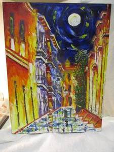 lot 117 image: Artist Signed-Autographed And Dated On Back. Pirates Alley, Oil painting, Fine Wall Art By Gustavo Trujillo, New Orleans.