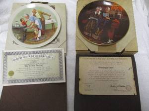 lot 83 image: 2-The Bradford Exchange, Knowles Collectors Plates. Both- In Box With COA  And  Numbered.