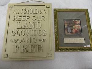 lot 87 image: 2-Christian Wall Art Decorating Pieces