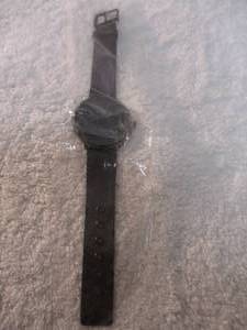 lot 138 image: NEW-YOLAKO-Ultra Thin Mens Stainless Steel Black Mesh Band, Quartz Analog Minimalist Blue On Black Face-Watch