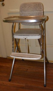 lot 49 image: Vintage High Chair with Removeable Metal Step and Tray