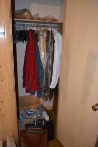 lot 60 image: Contents of Closet Soft Briefcases, Mens Jackets, see pictures for sizes and styles