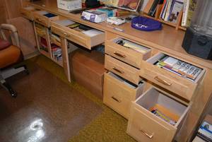 lot 65 image: Contents of Drawers in Study Binders, Notepads, Ream of Paper and More