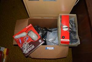 lot 73 image: IBM Mouse still in Box, Nylon Cartridge Ribbon 6N634-0, Vintage Cobra Answering Machine