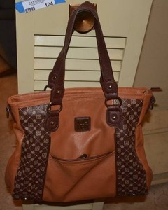lot 104 image: Brown Jose Hess I Love You Handbag